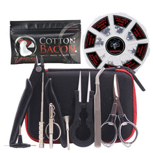 Load image into Gallery viewer, 8 in 1 Prebuilt Coil with Vape Cotton Electronic Cigarette Organic Cotton Heating Wire Bacon Kendo Cotton for OBS ENGINE RTA
