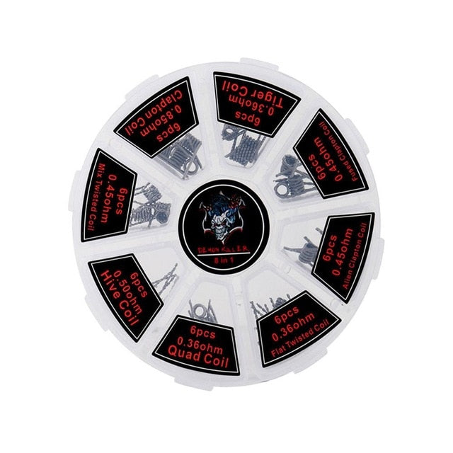 8 in 1 Prebuilt Coil with Vape Cotton Electronic Cigarette Organic Cotton Heating Wire Bacon Kendo Cotton for OBS ENGINE RTA